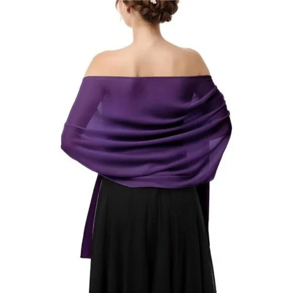 Women's Purple Wedding Bridal Shawl Wraps Scarf Formal Evening Prom Dress Gift | Color: Purple | Size: Os | Purplelilly02's Closet